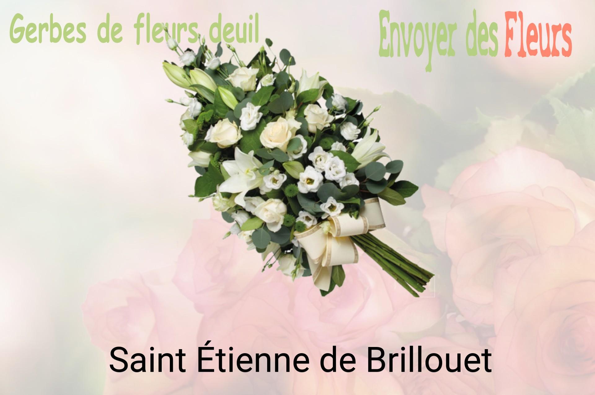 Gerbe de fleurs de deuil livrée à Saint-Étienne-de-Brillouet